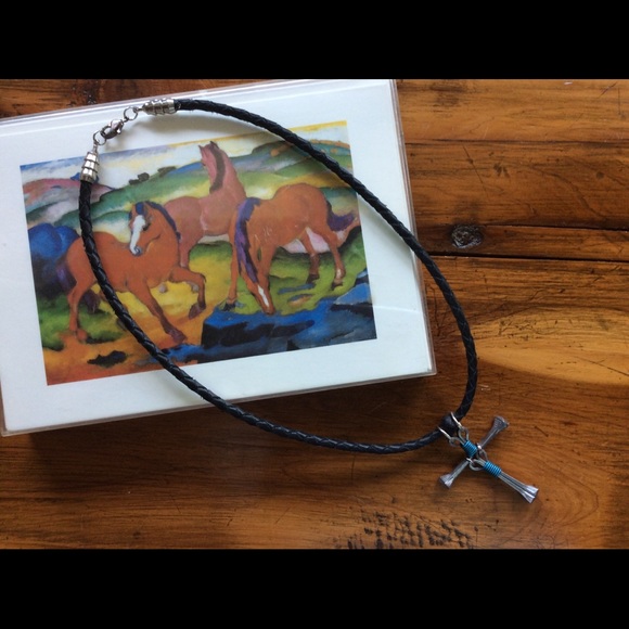 Jewelry Handcrafted Horseshoe Nail Cross Necklace Poshmark